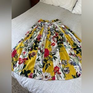Rococo Sand Anthropologie Aprile Boho Yellow Floral Maxi Skirt - size 6